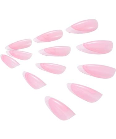 Valentine's Day False Nails Pink Heart Press on Nails Almond Stick on Nails French Short Fake Nails 24pcs for Women and Girls (Color : Pink Size : 26 Piece Set) - Buy Online on GoSupps.com