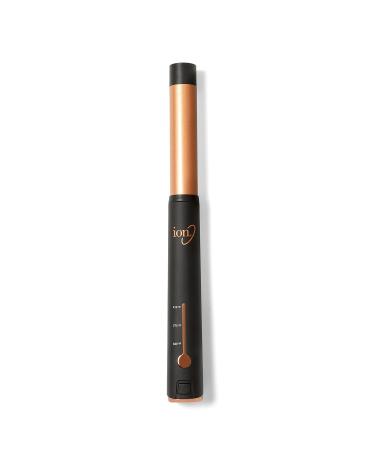 Ion Luxe Dual Voltage Cordless 1" Ceramic Curling Wand | Travel Friendly Auto Shut Off Nano Silver and Tourmaline Technology