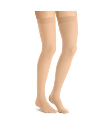BSN Medical JOBST - 122249 UltraSheer Thigh High with Lace Silicone Top Band 20-30 mmHg Compression Stockings Closed Toe X-Large Natural