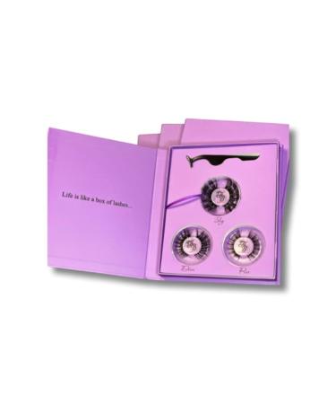 The Lash Book Mink Eyelash Kit - 3 Pairs | Reusable, Lightweight False Eyelashes with Tweezers & Glue | Natural to Dramatic Look | Long Lasting & Easy to Wear - Buy Online on GoSupps.com