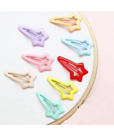 HLLMX 10 PCS Colorful Stars Duckbill Clip Hair Clip Non-slip Toddlers Colorful Cute Lovely Metal Hair Barrettes Hair Accessories for Kids Teens Women (Random Color) - Buy Online on GoSupps.com