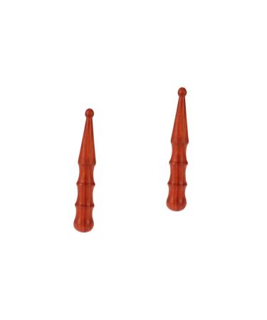 2st foot massage device Massage tools Face tool Face roller massage device Face massage device Massage tab acupuncture point massage device travel sohlen body sandalwood 15x2.4cmx2pcs brown x 2 pieces