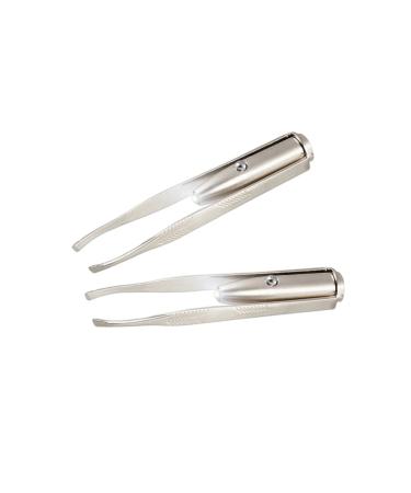 Mikinona Stainless Steel Tweezers Eyebrow Hair Removal Tweezer Led Eyebrow Tweezer Led Light Eyelash Tweezer Lash Tweezer