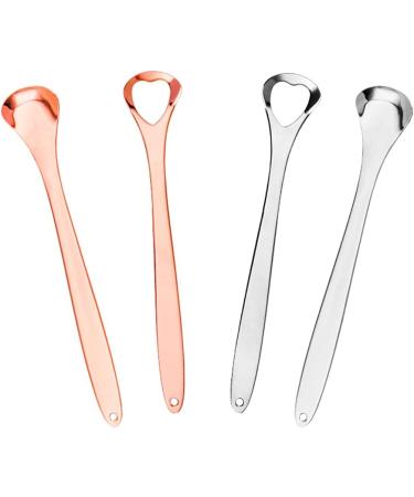Buy Premium 2-Piece Stainless Steel Tongue Scraper Set - Versatile Schaber Tools for Effective Stain Removal | International Shipping Available - Buy Online on GoSupps.com