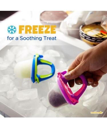 Teetherpop: No Mess Fillable & Freezable Baby Teether - USA Made, Medical Grade - Pink/Fuchsia - Buy Online on GoSupps.com