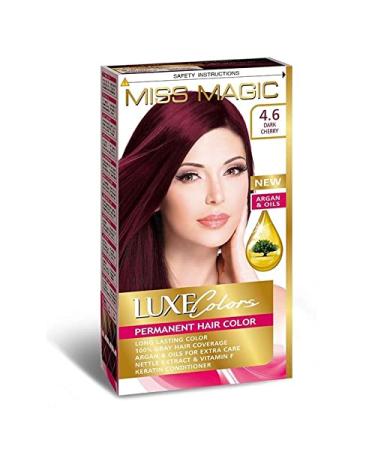 Miss Magic Hair Color Red Cherry Dark Hair Color with Argan. Red 1 piece (1 pack)