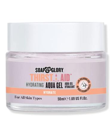 Soap & Glory Thirst Aid Hydrating Aqua Gel Face Cream - Hyaluronic Acid Moisturizer for Face - 24 Hour Skin Plumping Gel Face Moisturizer for All Skin Types (1.69 fl oz)