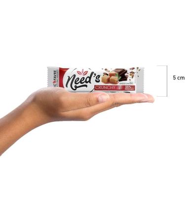 NEED'S CRUNCHY BAR - Gourmet and Crispy Bar Rich in Protein (35%) Gluten-Free Suitable for Vegetarians - Chocolate Caramel Flavor - Display of 12 units - Eric Favre Laboratory - Buy Online on GoSupps.com