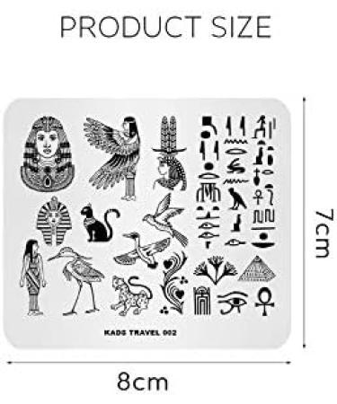 KADS Nail Stamping Plate Egypt Travel Templates for Manicure - TR002 - Buy Online on GoSupps.com