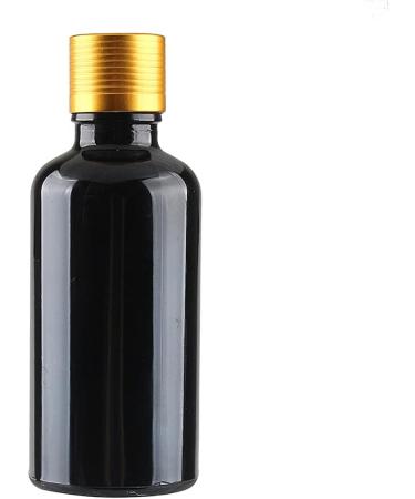Tianzd 50ml Gloss Black Glass Bottles - 4 Pack with Gold Aluminum Caps | Perfect for Fragrance Oil & Aromatherapy - Buy Online on GoSupps.com