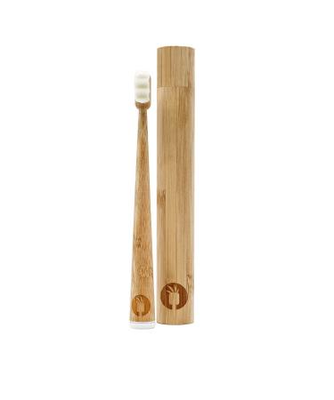 Toni Fresh Travel Set Bamboo Toothbrush (White)