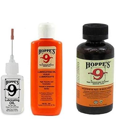 Hoppes 9 Elite Gun Cleaning Kit with Bore Cleaner, Lubricant Oil, Precision Lubricator, and Patches - .38, 9mm, .40, .44, .45 Caliber - Buy Online on GoSupps.com