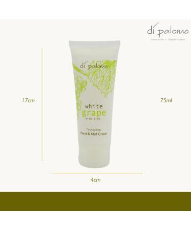 Di Palomo Vegan White Grape & Aloe Hand & Nail Cream 75ml - Moisturizing Hand & Cuticle Cream for Very Dry Hands - Unisex Formula for Hand & Nail Care - Buy Online on GoSupps.com