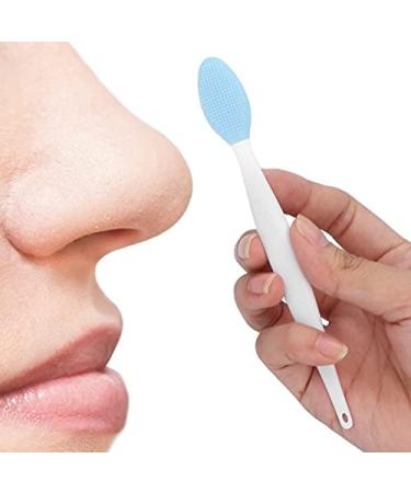Silicone Exfoliating Lip & Nose Cleansing Brush for Deep Cleaning and Blackhead Removal - Blue - Buy Online on GoSupps.com