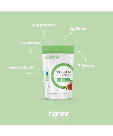 Raw Nutritional Vegan Pro Organic Plant Based Protein Powder | No Artificial Sweeteners | Non-GMO | Gluten-free | 20g Pea Protein Per Serving | 1LB (Very Berry) Very Berry 454.00 g (Pack of 1) - Buy Online on GoSupps.com