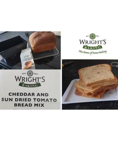 Wright's | Cheddar & Sundried Tomato Bread Mix 5X500g | includes Cheddar cheese with Mediterranean sundried tomatoes onions herbs and garlic |For machine or hand baking | Suitable for vegetarians - Buy Online on GoSupps.com