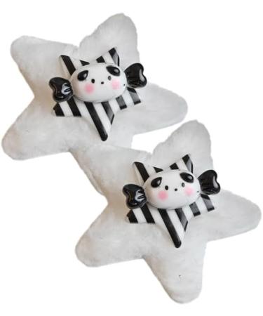 XIAHIOPT 1pc/1pair Plush Star Shape Hairpins with Resin Decor Girls Harajuku Hair Clip Ponytail Hair Clip - Buy Online on GoSupps.com