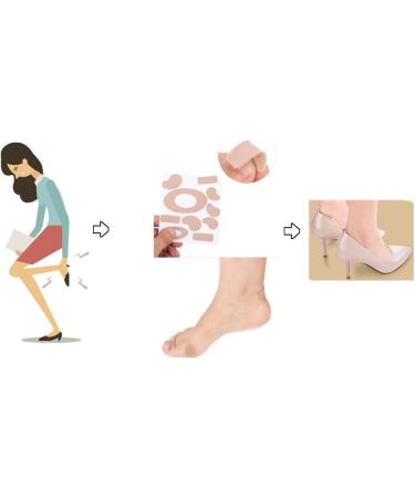 Moleskin Tape Heel Stickers - Blister Prevention Pads for Feet | First Aid Cushions (55 Pieces 11 Shapes) - International Shipping Available - Buy Online on GoSupps.com