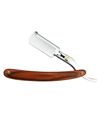 Frcolor razor made of metal razor razor for men razor with a straight edge for beard hairdresser rapid rapid shavera para hombres man colored wood bamboo razor as shown medium
