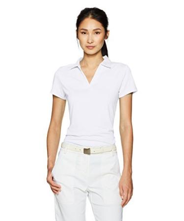 PGA TOUR Women's Airflux Short Sleeve Golf Polo Shirt (Size X-Small - XX-Large) X-Large Bright White