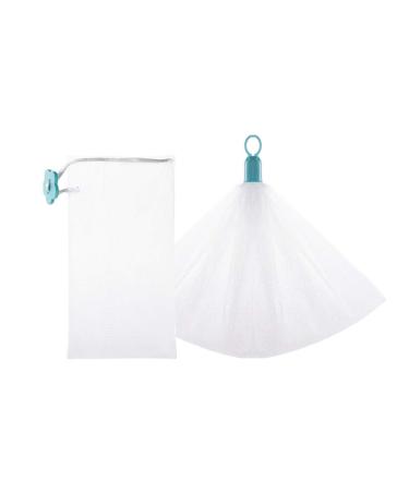2pcs Nylon Mesh Saver Bag Bubble Foam Net Bubble Nets Drawstring Exfoliating Pouch