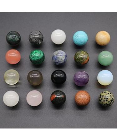 12 Pcs Chakra Healing Gemstone Crystal Ball Set - Natural Quartz Spheres for Meditation and Feng Shui - Mixed Colors - Buy Online on GoSupps.com