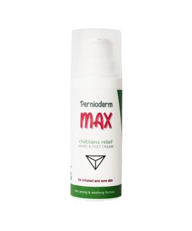 Pernioderm Max Relief Chilblains Cream 50ml | Intense Relief Formula for Irritated Sore Skin | Zinc Witch Hazel & Tea Tree
