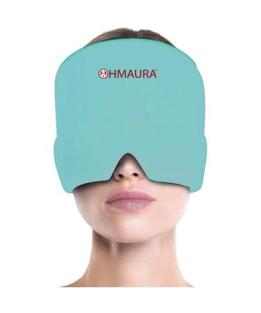 OHMAURA Headache Relief Premium Branded Cap for Migraine Puffy Eyes Tension Sinus & Stress Relief Upgraded Odorless. (Blue)