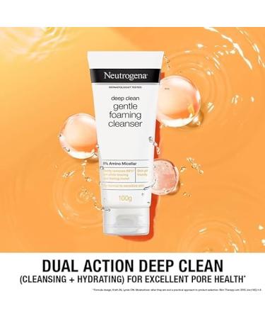 Deep Clean Foaming Cleanser | Advanced Face Wash for Men & Women | Normal to Oily Skin | Gentle 8% Amino Micellar Formula | Removes 99% Dirt | Daily Use | 100g - Buy Online on GoSupps.com