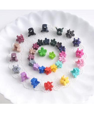 80 Piece Mini Hair Clips for Girls | Cute Candy Colors Flower Hair Pins for Toddlers, Kids, and Women - Buy Online on GoSupps.com