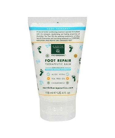Earth Therapeutics Tea Tree Oil Foot Balm -Australian Tea Tree Oil with Aloe Vera & Chamomile   Hydrates  Softens & Conditions Dry Cracked Feet  Heel % Calluses   Soothe Irritated Skin   4Oz
