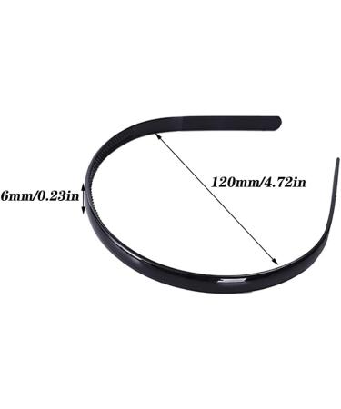 2 Pcs Thin DIY Plastic Headbands with Teeth - 6mm Width - Buy Online on GoSupps.com