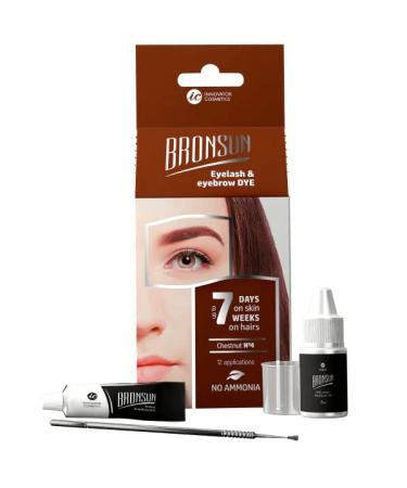 Bronsun Eyebrow Dye LONG LASTING UP TO 7 DAYS (No4: Chestnunt)