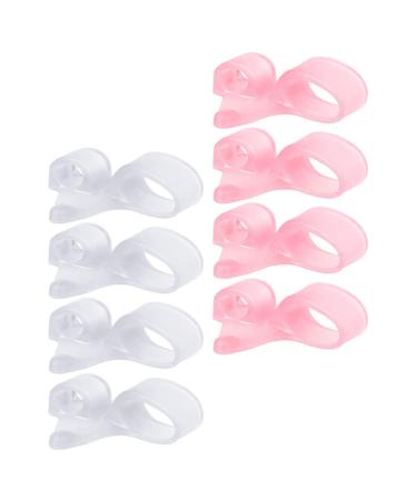 Healvian Manicure Tools Manicure Tools Hammer Toe Straightener Corrector Toe Separators for Overlapping Toes Women Bunion Corrector Toe Spacers Big Toe Spreader 4 Pairs Thumb Splint Thumb Splint