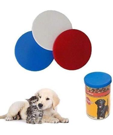 Set of 3 Tin Can Covers Assorted Colour Can Covers for Cat Dog Food Standard Size Tin Plastic Lids Durable Airtight Plastic Lids for Tin Can Covers. - Buy Online on GoSupps.com