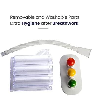 HealthAndYoga(TM) Deep Breathing Exerciser - Improve Lung Capacity with Breath Exercise Measurement System - Buy Online on GoSupps.com