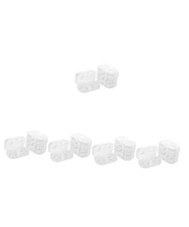 Gatuida pack with 20 pieces of contact lens container cosmetic container LINENETUI make-up kits container for eye contact toilet article container make-up mirror p.s travel screw cap