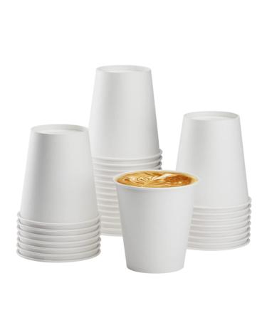GOURMEX 1000 Disposable Coffee Cups | White Paper Cups Disposable Hot Cups | Ideal for Home Work and to-Go | Fits with Coffee Cups Disposable Lids (4oz) 4 Ounce