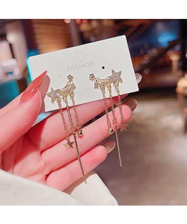 Earrings for Women Ladies Earrings Fashion Elegant Women's Tassel Pendant Star Earrings Pendant Earrings Party Banquet Jewelry Fashion Earrings Earrings for Women - Buy Online on GoSupps.com