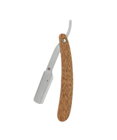 Angoily manual razor tool wooden accessory beard holder man red sandalwood khaki 14.8X2.7X0.9CM