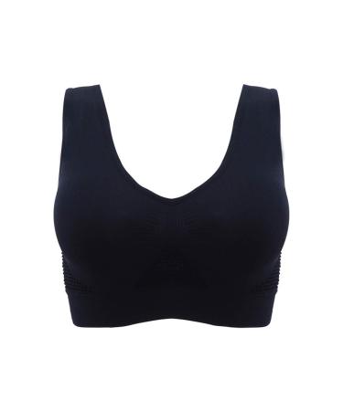 Longtuohai women seamlessly top BH Sport Seamless BH Breathing Active Sport-Brhs Fl glos Push Up BH V-neck Padded Sleep Bh Beastly Women BH Soft Sleep Bh Bralette Yoga Fitness Bhs Black 4xl