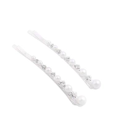 AAHB hair clip clip hair accessory pearl rhinestone large 110 g 2 pieces