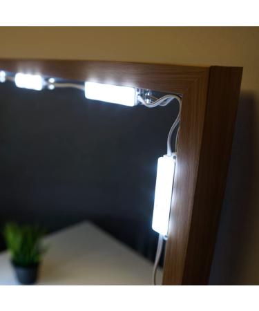 Samsung Crystal Vision LED Makeup Mirror Light Kit - Dimmable Vanity Lighting, 75 Bulbs, 12.5ft UL Power Supply, Cool White - Buy Online on GoSupps.com