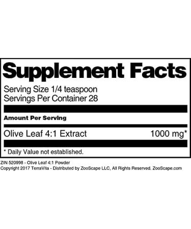 Olive Leaf 4:1 Powder (1 oz ZIN: 520998) - Buy Online on GoSupps.com
