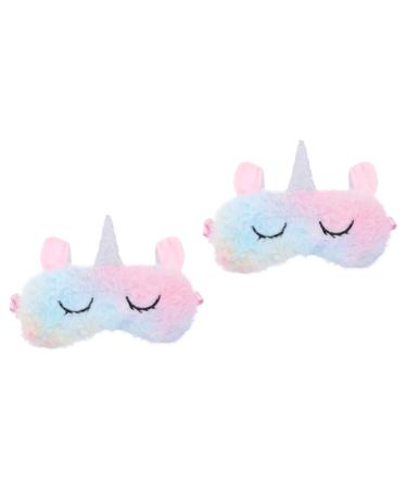 FOMIYES 2 Pcs Unicorn Eye Patch Sleeping Eye Unicorn Sleeping Mask Unicorn Sleep Eye Patches Cartoon Sleep Blindfold Animal Masks for Kids Cute Travel Plush Ice Cream Girl Heart 1 Count (Pack of 1) Colorfulx2pcs