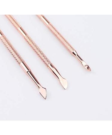 Rose Gold Metal Cuticle Pusher Set | Triangle Cuticle Peeler & Scraper | Double Ended Pusher | Manicure Tools for Fingernails & Toenails - Buy Online on GoSupps.com