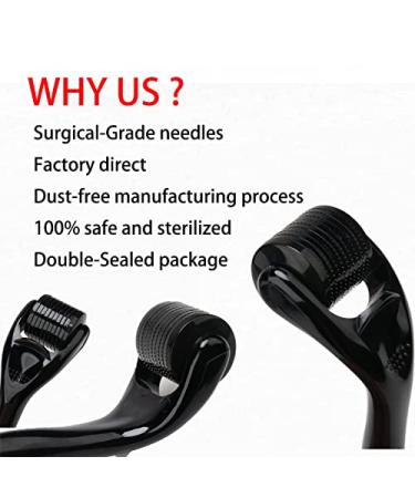 AUDUODUO Derma Roller 0.3mm with REAL SILVER Needles - Micro Needle Roller 540 for Skin & Hair Care - Best for Anti-Aging & Rejuvenation - Buy Online on GoSupps.com