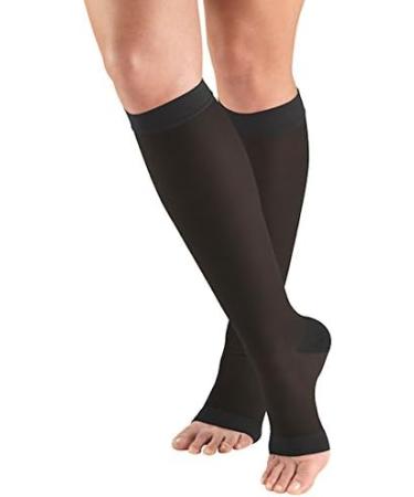 Truform Compression Knee High Stockings 15-20 mmHg - Black Medium (2 Pair) | Buy Now for Fast International Shipping - Buy Online on GoSupps.com