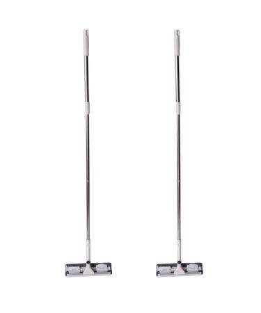 Viodmss 2X Glass Cleaning Double-Sided Telescopic Rod Window Cleaner Squeegee Wiper Long Handle Rotating Brush Scrubber