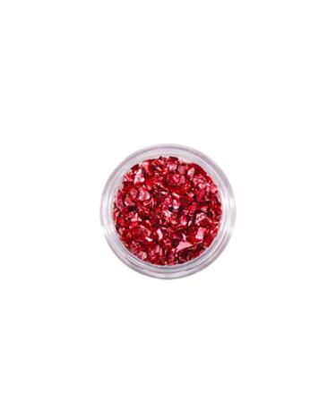 dijiusidy Nail Art Crushed Glass Stones Irregular Glitter Crystal Fragment DIY Rhinestone Fillers Mobile Phone Jewelry Making Bright Red